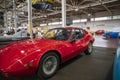 A red 1971 OTAS 820 Grand Prix at Lane Motor Museum with the largest collection of vintage European cars