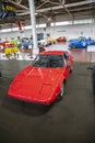 A red 1971 OTAS 820 Grand Prix at Lane Motor Museum with the largest collection of vintage European cars