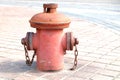 Red outdoor fire hydrants Royalty Free Stock Photo