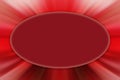 Red oval on abstract red color line and speed motion blur background, banner, template, copy space Royalty Free Stock Photo