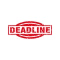 Red Oval Grunge Deadline Stamp Illustration Template Vector