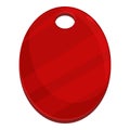 Red oval keychain showing empty space for product placement Royalty Free Stock Photo