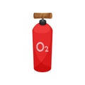 Oxygen cylinder on white background. Miner tool.