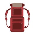 Red packback travel bag tourist Royalty Free Stock Photo