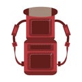 Red packback travel bag tourist