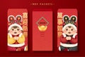 Red packet design with chubby baby Royalty Free Stock Photo