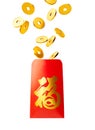 Red Packet with Gold Coins