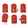 Red packets chinese cartoon character with love cute emoticon