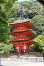 Red Pagoda in Kiyomizu Temple, Kyoto Royalty Free Stock Photo