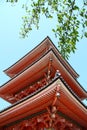 Red pagoda in Kyoto Royalty Free Stock Photo