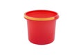 Red pail isolated on white background Royalty Free Stock Photo