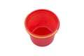 Red pail isolated on white background Royalty Free Stock Photo