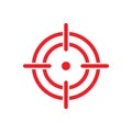 Red pain circle target icon vector illustration