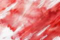 Red paint artistic brush stroke on white background. Generative AI. Royalty Free Stock Photo