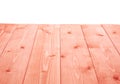 Red paint coated wooden boards Royalty Free Stock Photo