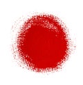 Red paint grunge circle. Vector illustration