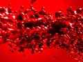 Red paint liquid splash abstract background Royalty Free Stock Photo