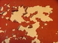 Red paint peeling Royalty Free Stock Photo