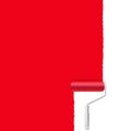 Red Paint Roller And Paint Stroke Royalty Free Stock Photo