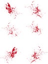Red paint splash set Royalty Free Stock Photo