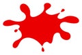 Red paint splatter icon. Vector illustration Royalty Free Stock Photo