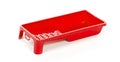 Red paint tray, empty and ready to be used Royalty Free Stock Photo