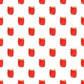 Red paintball vest pattern, cartoon style