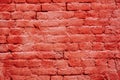 Red painted brick wall background Royalty Free Stock Photo