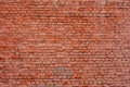 Red painted brick wall background Royalty Free Stock Photo