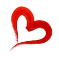Red painted heart Royalty Free Stock Photo