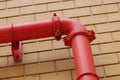 Red Painted Pipe Royalty Free Stock Photo