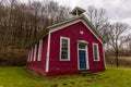 Red Painted Rural Schoolhouse - Fredericktown, Ohio Royalty Free Stock Photo