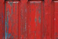 Red painted wooden door frame detail background Royalty Free Stock Photo