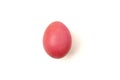 Red painteded chicken egg isolated on the white background Royalty Free Stock Photo