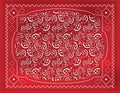 Red Paisley Handkerchief Royalty Free Stock Photo