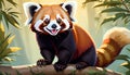 Red Panda Ailurus fulgens himalayan habitat Royalty Free Stock Photo