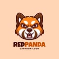 Red Panda Cartoon Logo