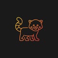 Red panda gradient vector icon for dark theme