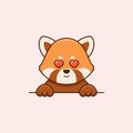 Red panda in love with heart eyes Royalty Free Stock Photo