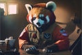 Red Panda pilot or astronaut Royalty Free Stock Photo