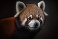 Red Panda portrait on dark background. AI Generative Royalty Free Stock Photo