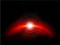 Red panet in the depths of space. Eps10 Royalty Free Stock Photo