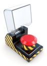 Red panic button Royalty Free Stock Photo