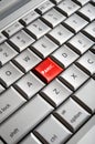 Red Panic Button on Computer Keyboard Royalty Free Stock Photo