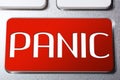 Red Panic Button On A Keyboard - Need Instant Help Concept Royalty Free Stock Photo