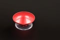 Red Panic Button Sign 3d illustration. Red Alarm Shiny Panic Button. SOS Emergency Alarm. Safety Concept. Danger Push. Product Royalty Free Stock Photo