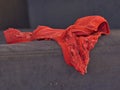 Red panties on the couch. Royalty Free Stock Photo