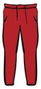 Red pants, illustration, vector Royalty Free Stock Photo