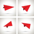 Red paper aeroplanes Royalty Free Stock Photo