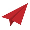 Red paper airplane icon, vector illustration Royalty Free Stock Photo